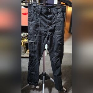Womens Black Cargo Pants Sz 1/2 3-1011